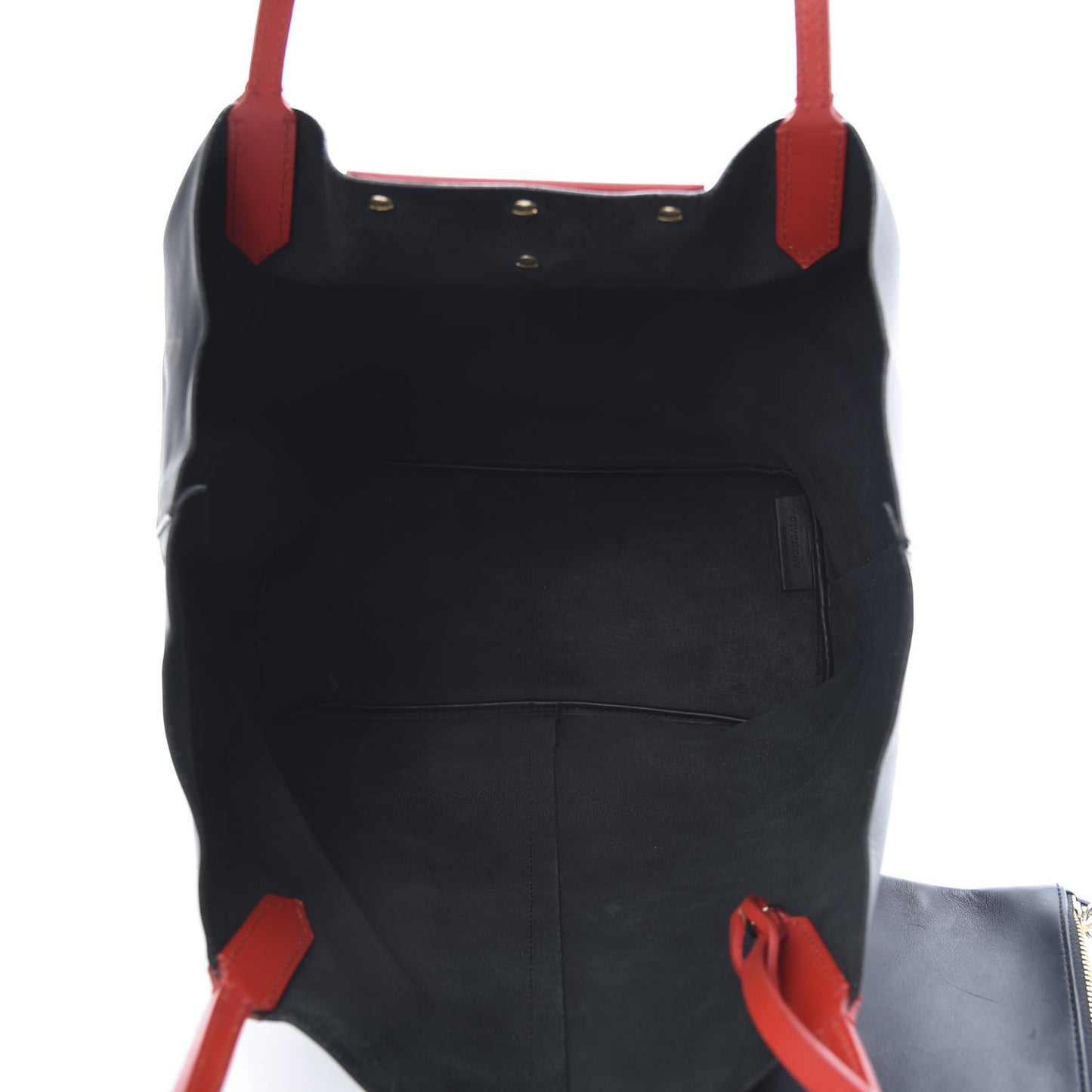 Calfskin Medium Antigona Tote Black Red