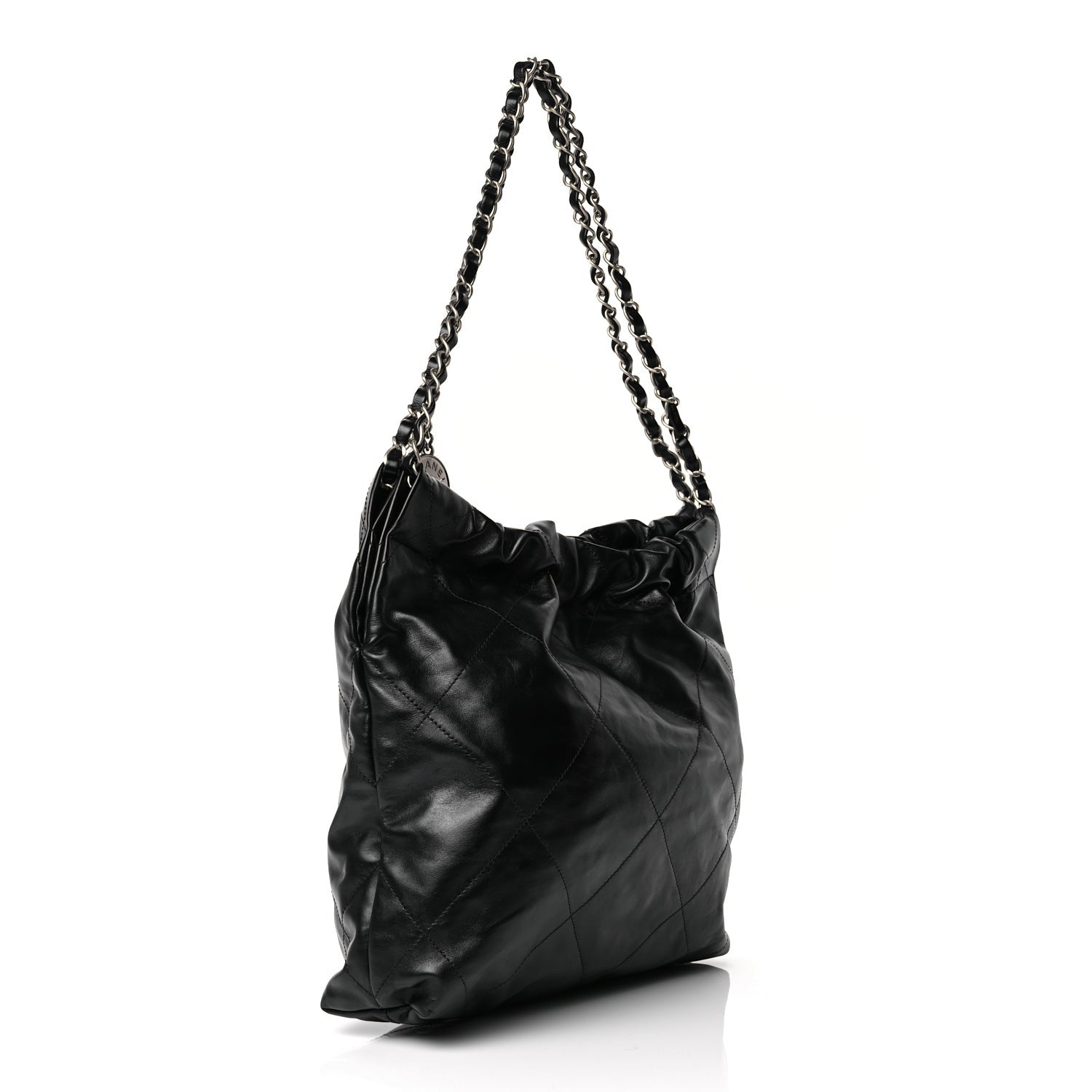 Chanel Shiny Calfskin Quilted Small  22 Black 3 of 11