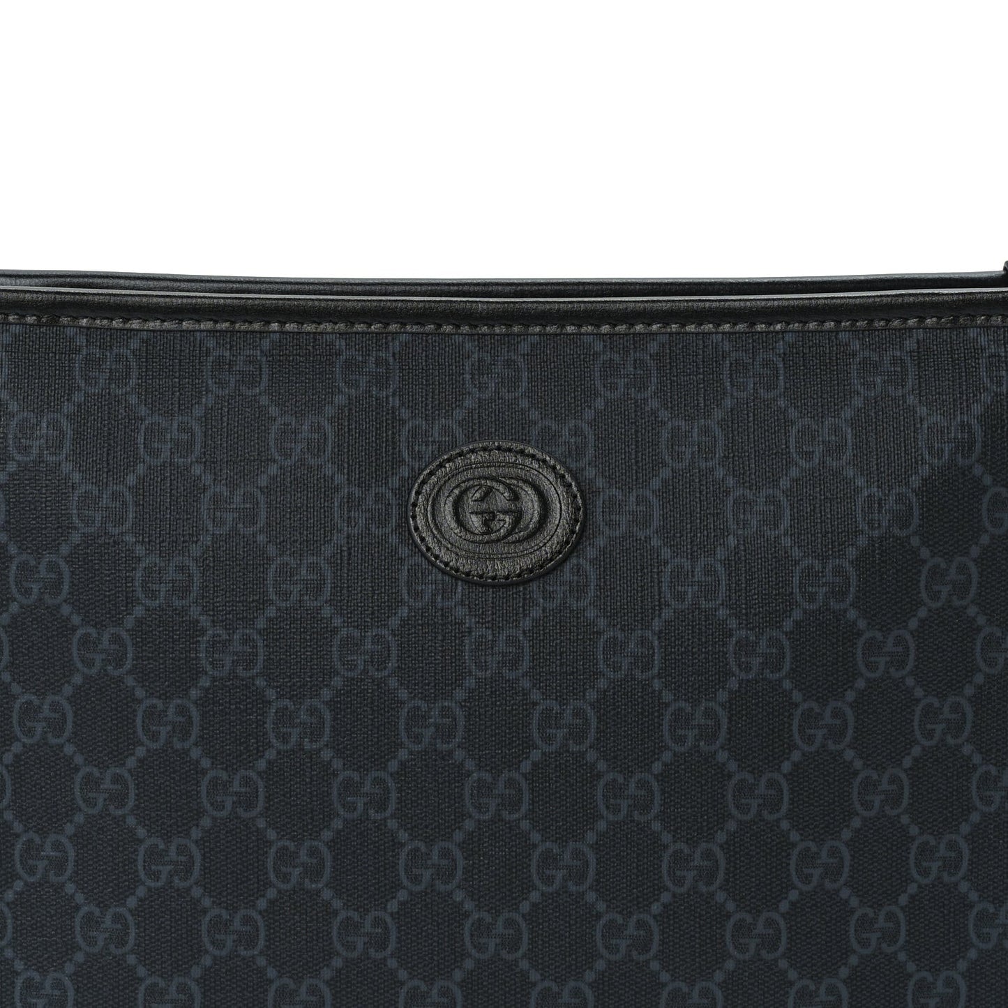 GG Supreme Monogram Azalea Calfskin Retro Interlocking G Beauty Case  Black