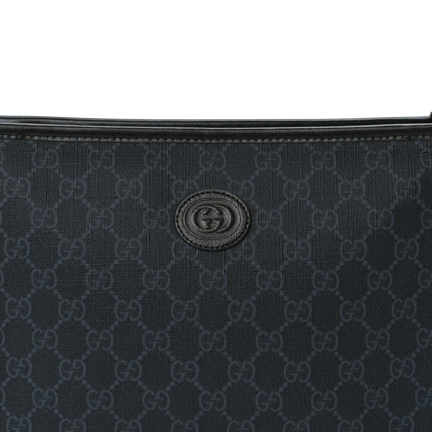 Gucci GG Supreme Monogram Azalea Calfskin Retro Interlocking G Beauty Case  Black 7 of 9