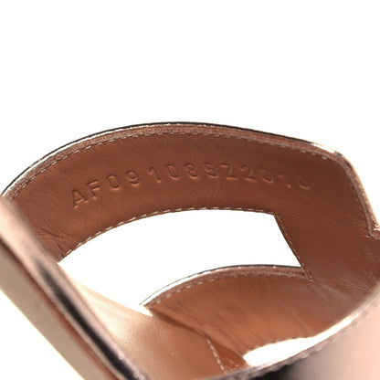 Hermes Metallic Nappa Oasis Sandals 40 Rose Dore 8 of 8