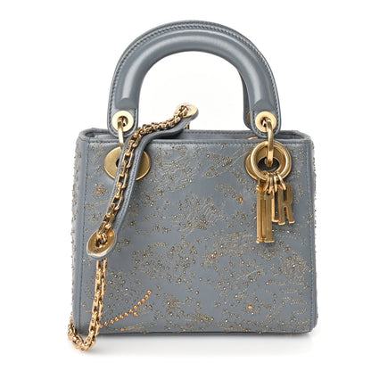 Christian Dior Lambskin Beaded Embroidered Mini Astrology Lady Dior  Blue Multicolor 1 of 8