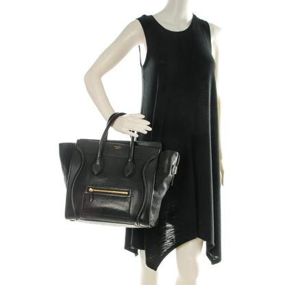Celine Calfskin Mini Luggage Black 2 of 14