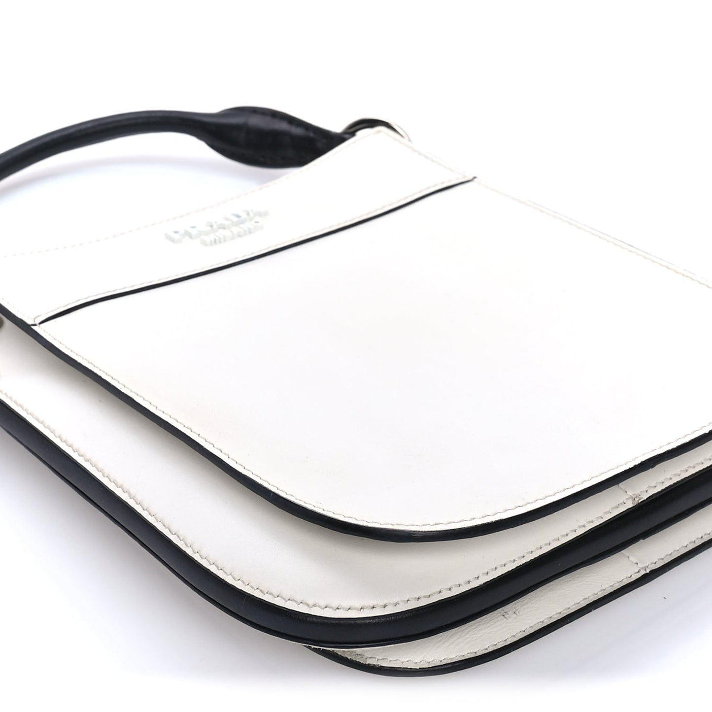 City Calfskin Small Margit Bag  White Black