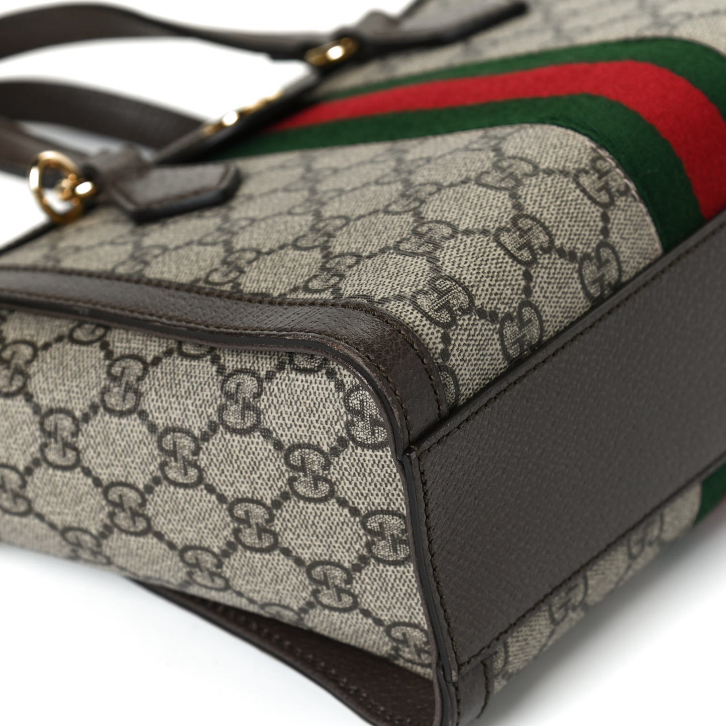 GG Supreme Monogram Small Ophidia Tote Bag Brown