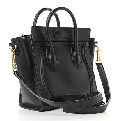 Celine Smooth Calfskin Nano Luggage Black 3 of 14