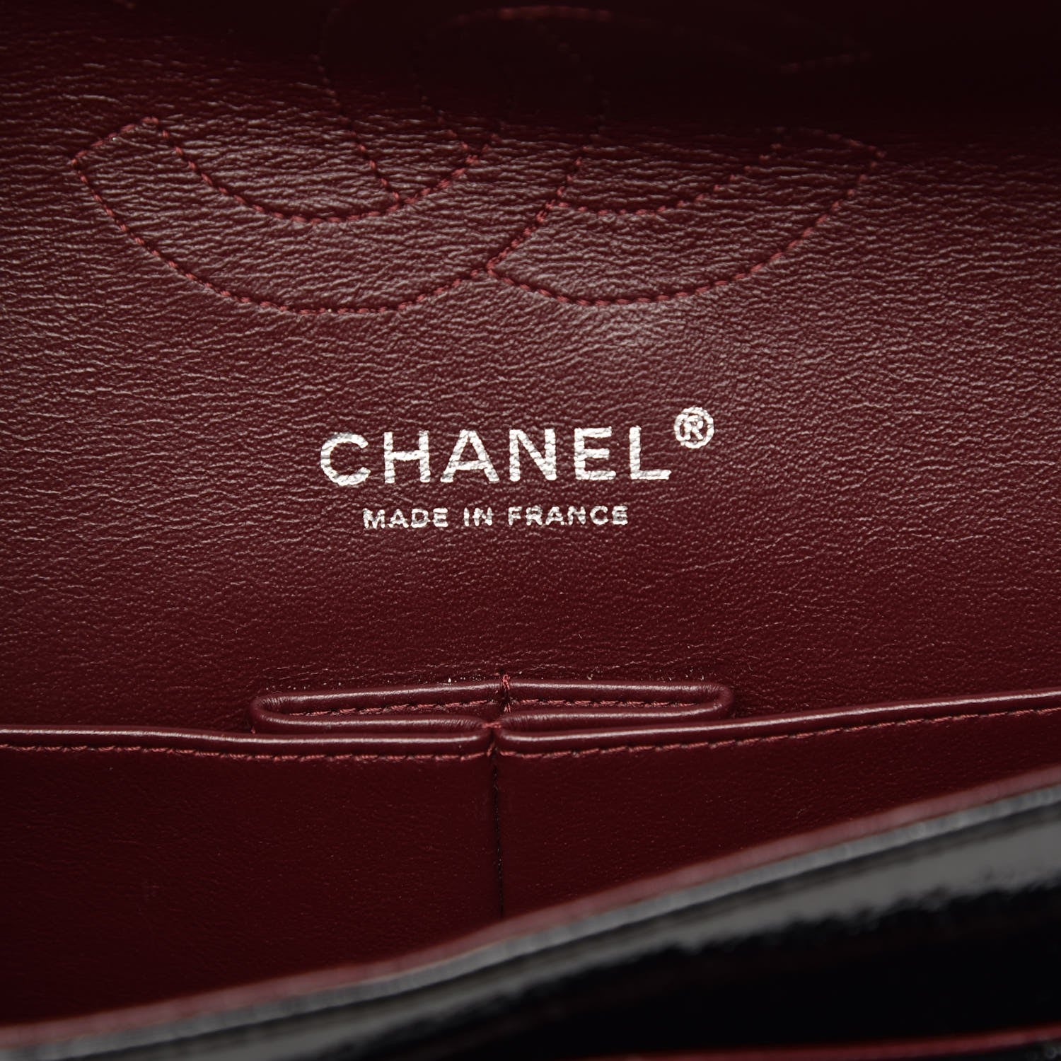 Chanel Distressed Patent Quilted Medium Double Flap Black 6 of 7