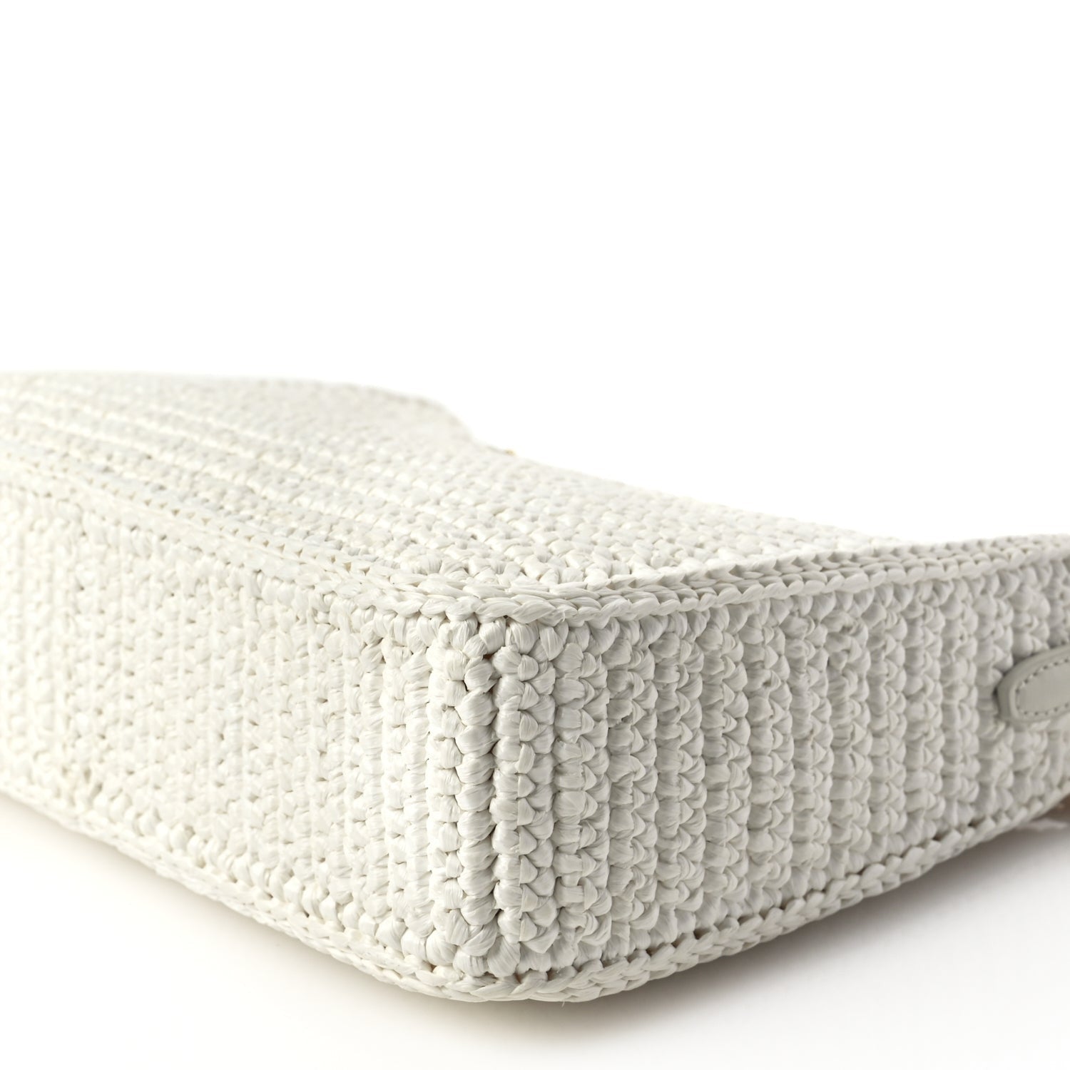 Prada Yarn Raffia Effect Crochet Re-Edition 2005 Shoulder Bag White 8 of 8