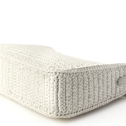 Prada Yarn Raffia Effect Crochet Re-Edition 2005 Shoulder Bag White 8 of 8
