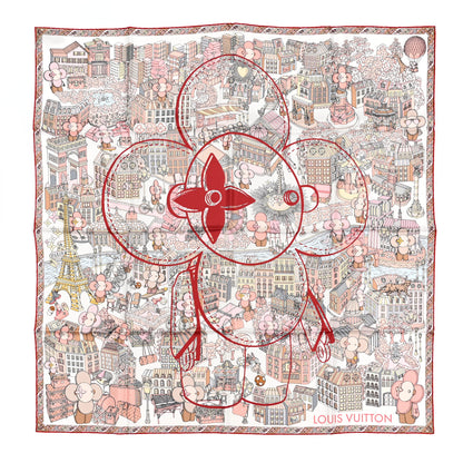 Louis Vuitton Silk Cache Cache Square 90 Scarf Pink 1 of 3