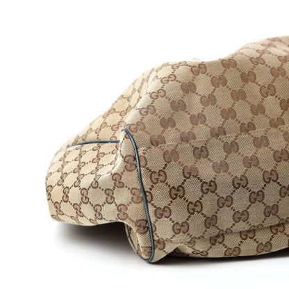 Gucci Monogram Large Sukey Tote Metallic Blue 6 of 10