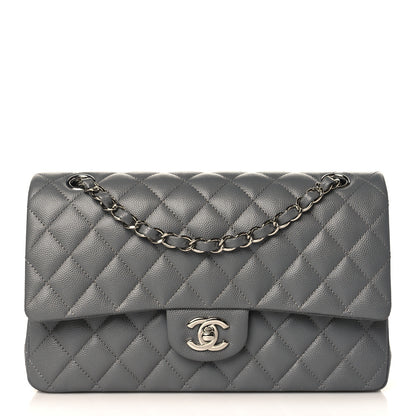 Chanel Caviar Quilted Medium Double Flap Dark Grey 1 of 9