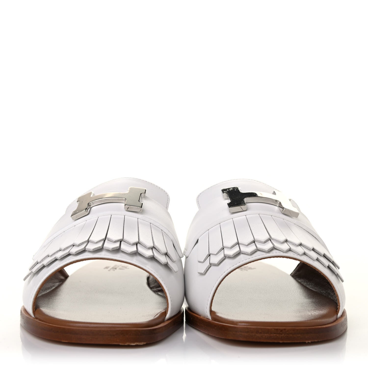 Hermes Calfskin Auteuil Sandals 36 White 2 of 4
