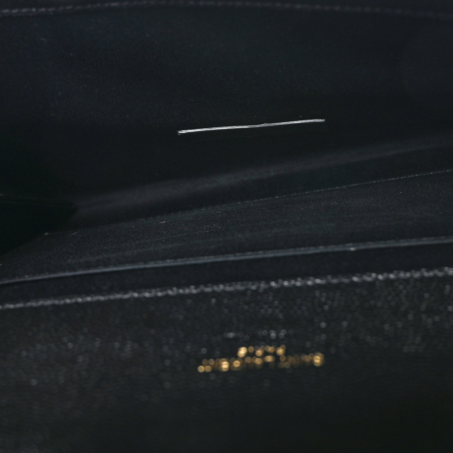 Saint Laurent Grain De Poudre Matelasse Chevron Monogram Envelope Clutch Black 5 of 11