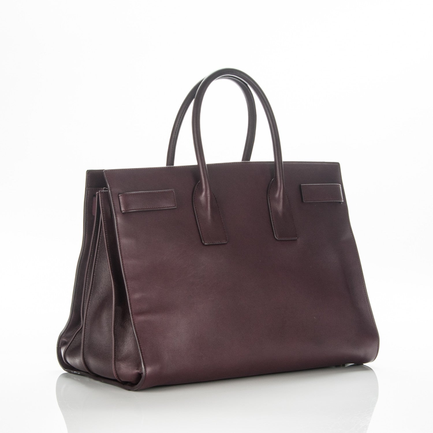 Saint Laurent Calfskin Large Sac De Jour Carryall Bordeaux 3 of 7