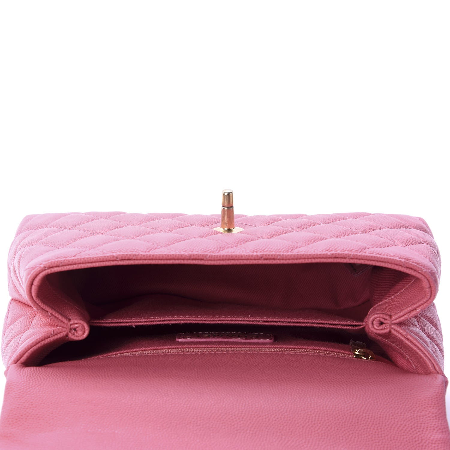 Chanel Caviar Lizard Embossed Quilted Mini Coco Handle Flap Pink 6 of 12