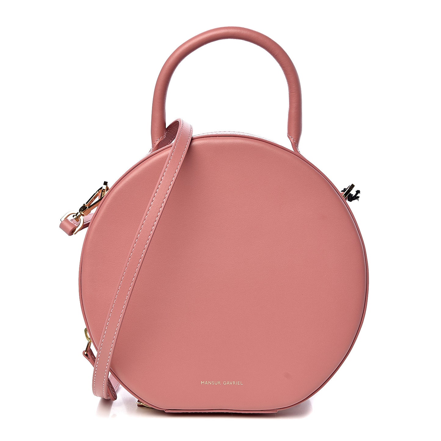Calfskin Circle Crossbody Blush