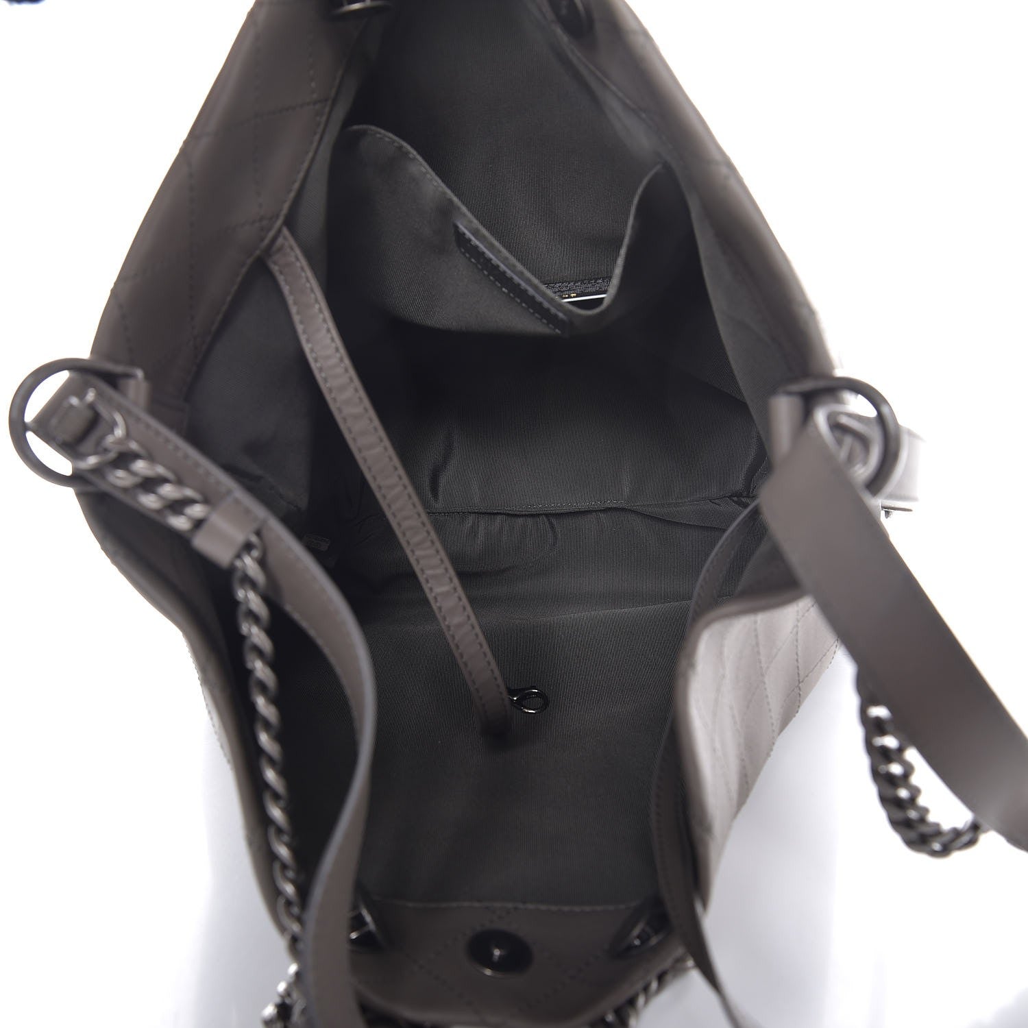 Chanel Calfskin Stitched Large Hobo Grey 6 of 9