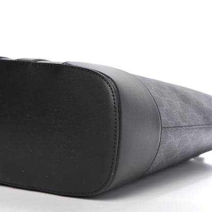 Gucci GG Supreme Monogram Web Tote Black Grey 7 of 10