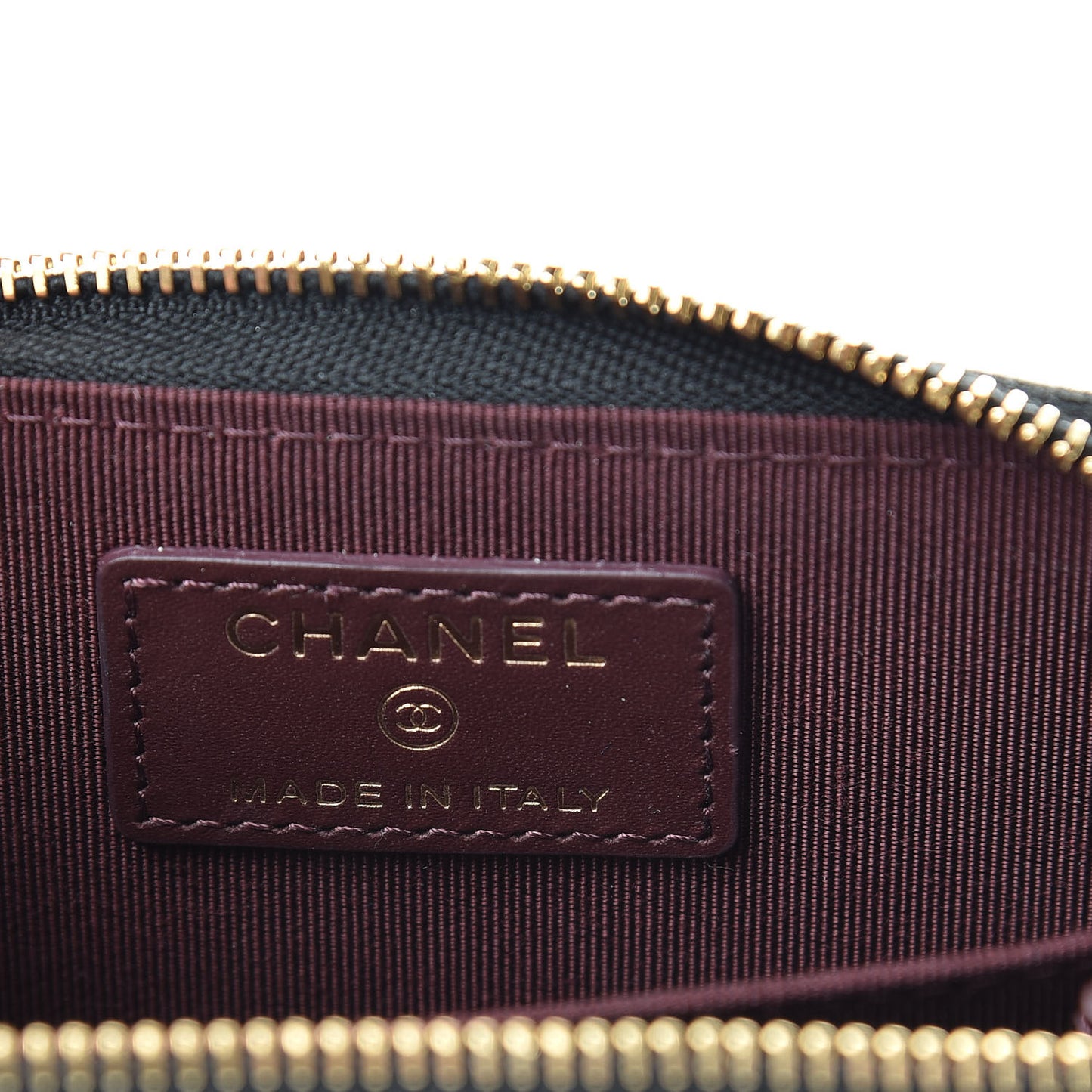 Caviar Quilted Zip Coin Purse Black