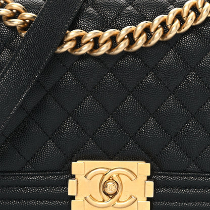 Chanel Caviar Quilted Medium Boy Flap Black 8 of 11