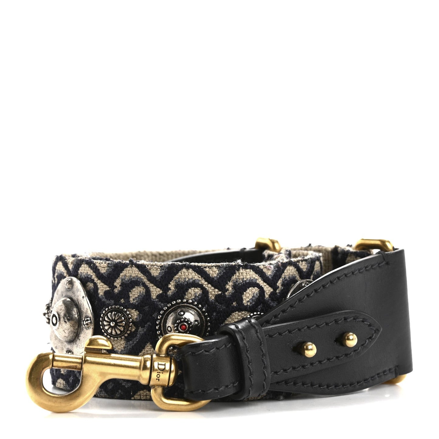 Oblique Studded Shoulder Strap Blue