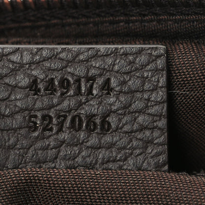 Gucci Monogram Dollar Calfskin Belt Bag Beige Ebony Testa di Moro Marrone Scuro 6 of 9