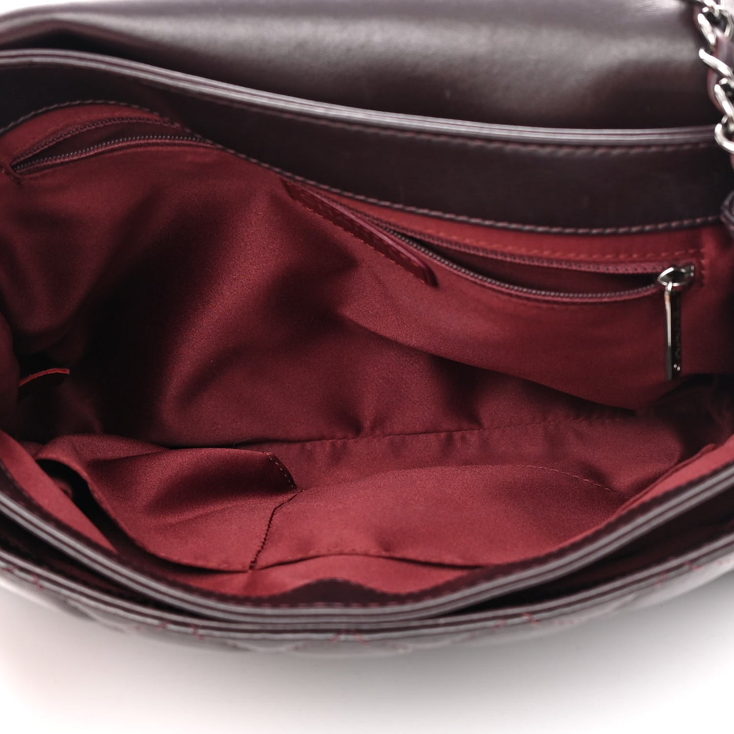 Lambskin Quilted Jumbo Coco Loop Flap Burgundy