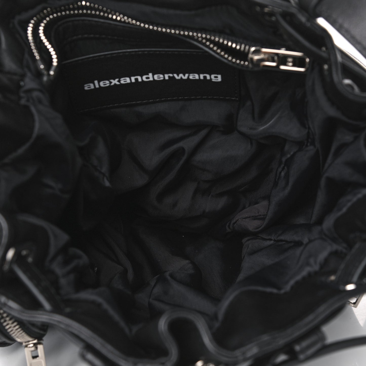 Lambskin Mini Marti Backpack Washed Black Rhodium Hardware