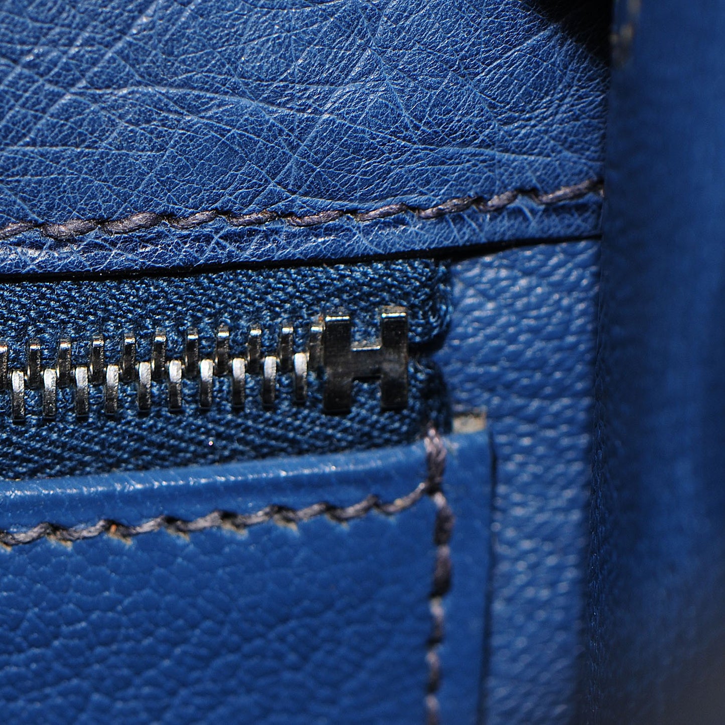 Ostrich Kelly Sellier 28 Bleu Roi