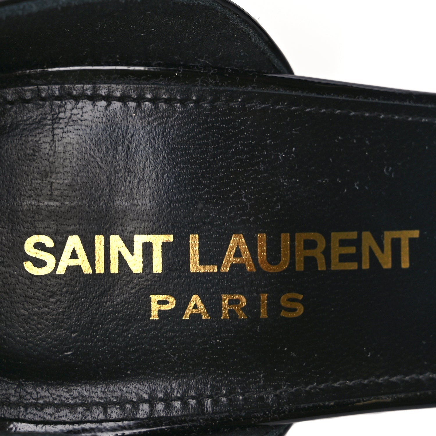 Saint Laurent Patent Calfskin Opyum 110 Sandals 37 Black 8 of 8