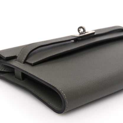 Hermes Evercolor Kelly Wallet To Go Gris Meyer 7 of 8