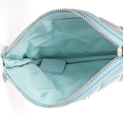 Chanel Lambskin Quilted Small Cosmetic Case Blue 5 of 8