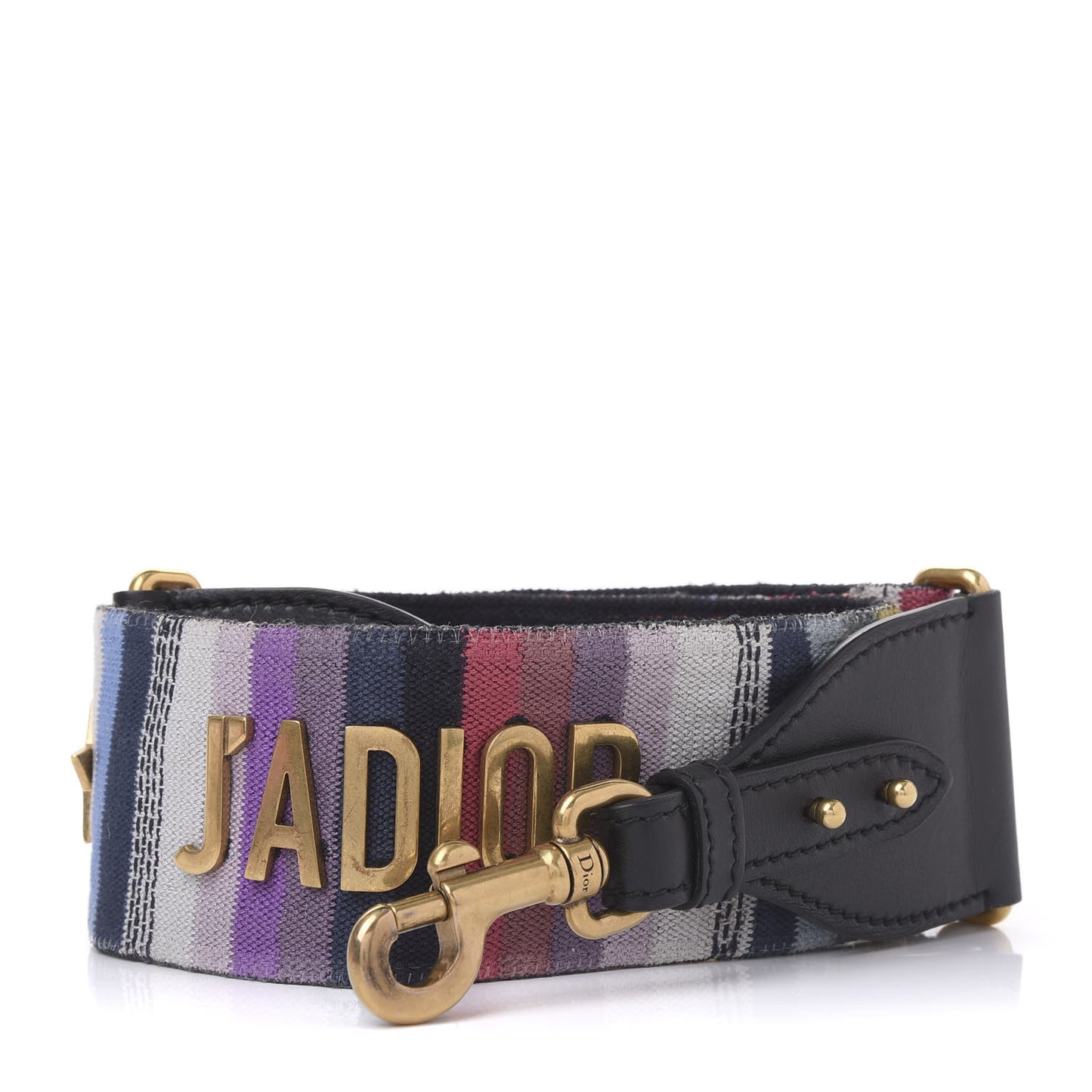 Canvas Embroidered Studded Rainbow J’Adior Shoulder Strap