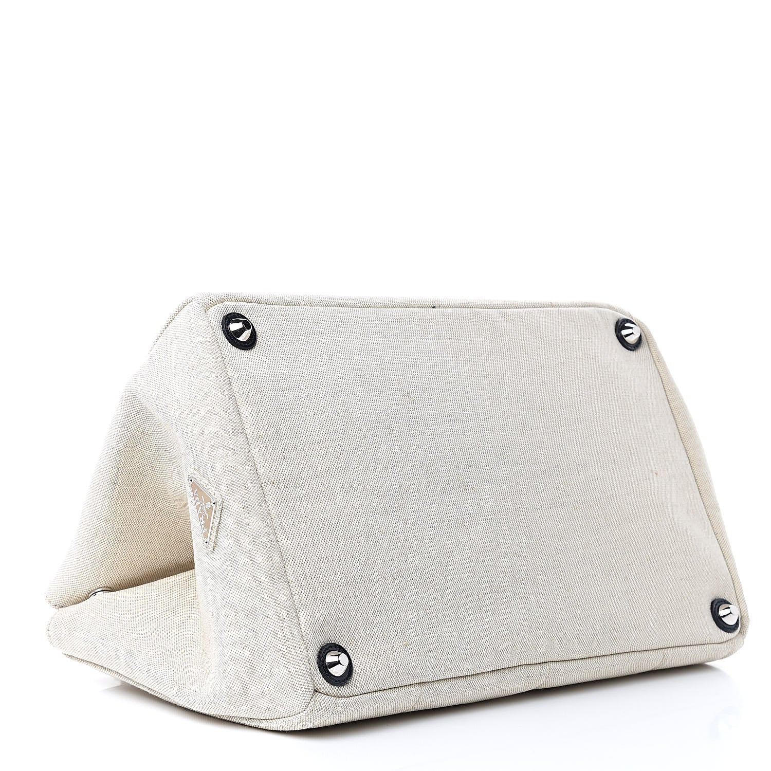 Prada Canvas Mistolino Canapa Tote Naturale Blue 4 of 16