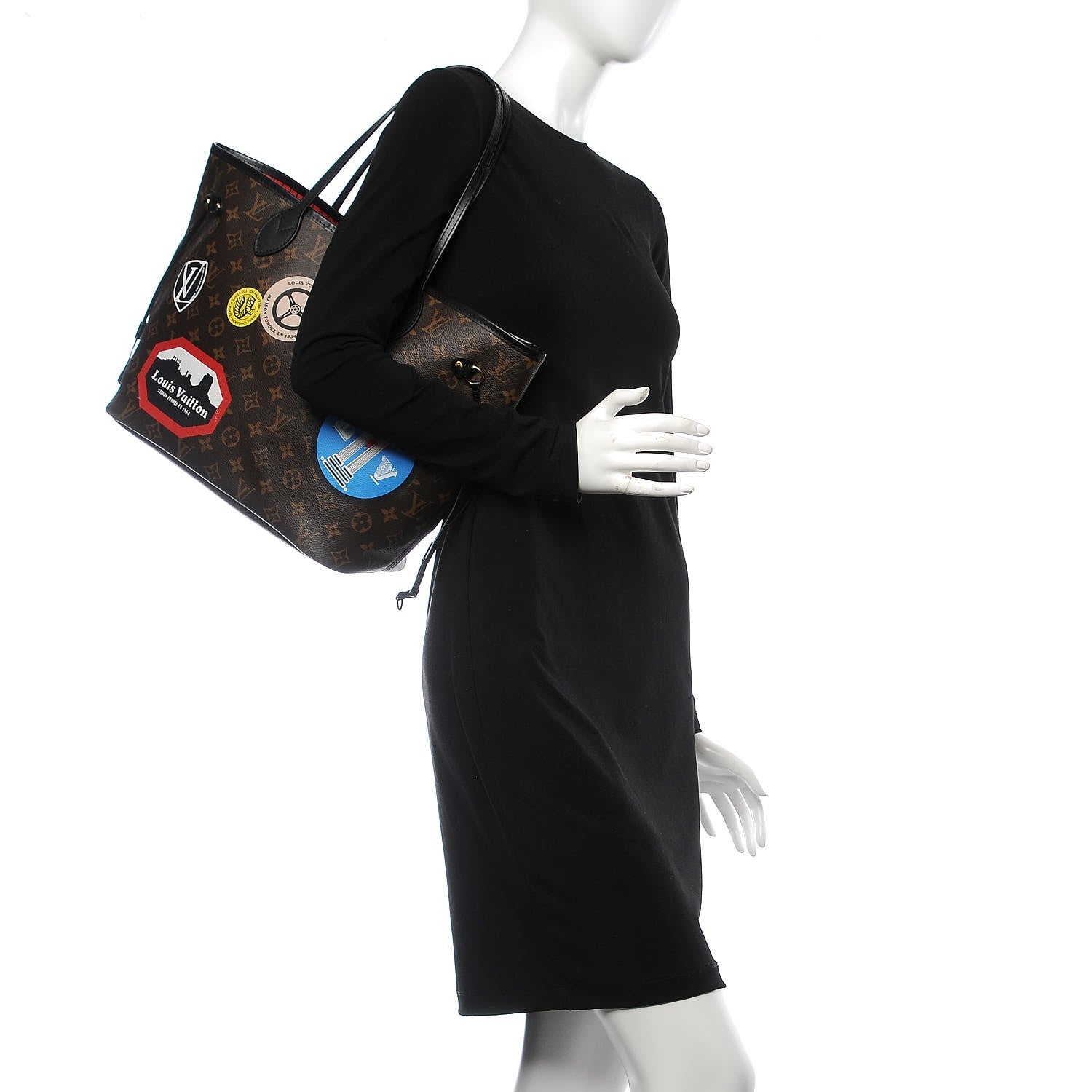 Louis Vuitton Monogram World Tour Neverfull MM 3 of 11