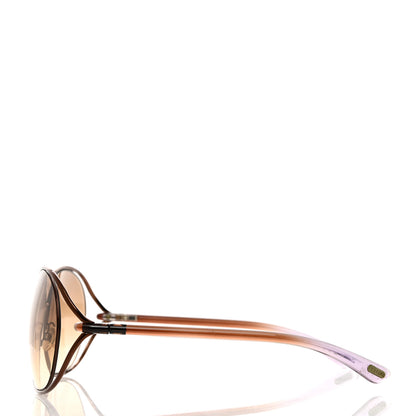 Tom Ford Carla Soft Square Sunglasses TF157 Dark Brown 3 of 9