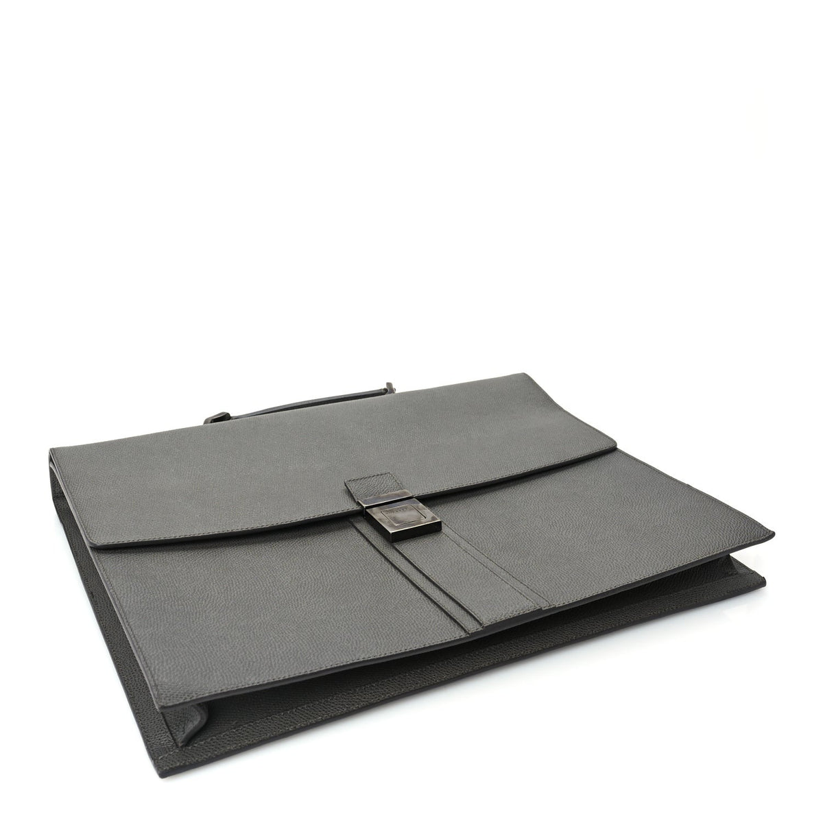 London Calfskin Blackford Briefcase Grey