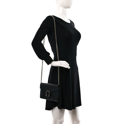 Gucci Calfskin Mini Dionysus Chain Wallet Black 2 of 10