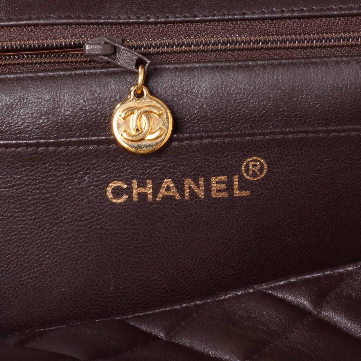 Lambskin Jumbo Single Flap Brown