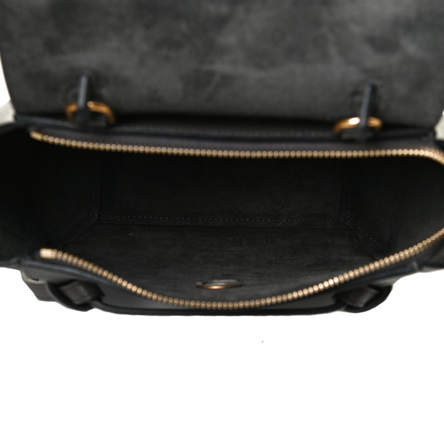 Grained Calfskin Nano Belt Bag Grey