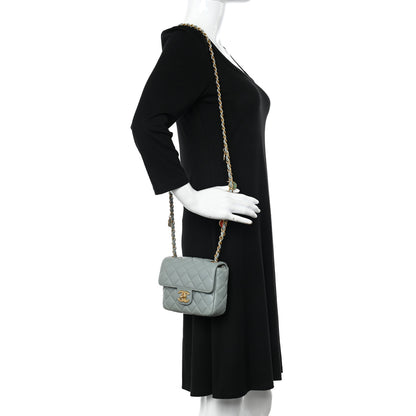 Chanel Lambskin Quilted Casino Chips Mini Square Flap Grey 2 of 13