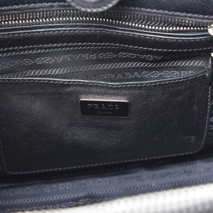 Prada Glace Calf Twin Pocket Tote Black 5 of 10