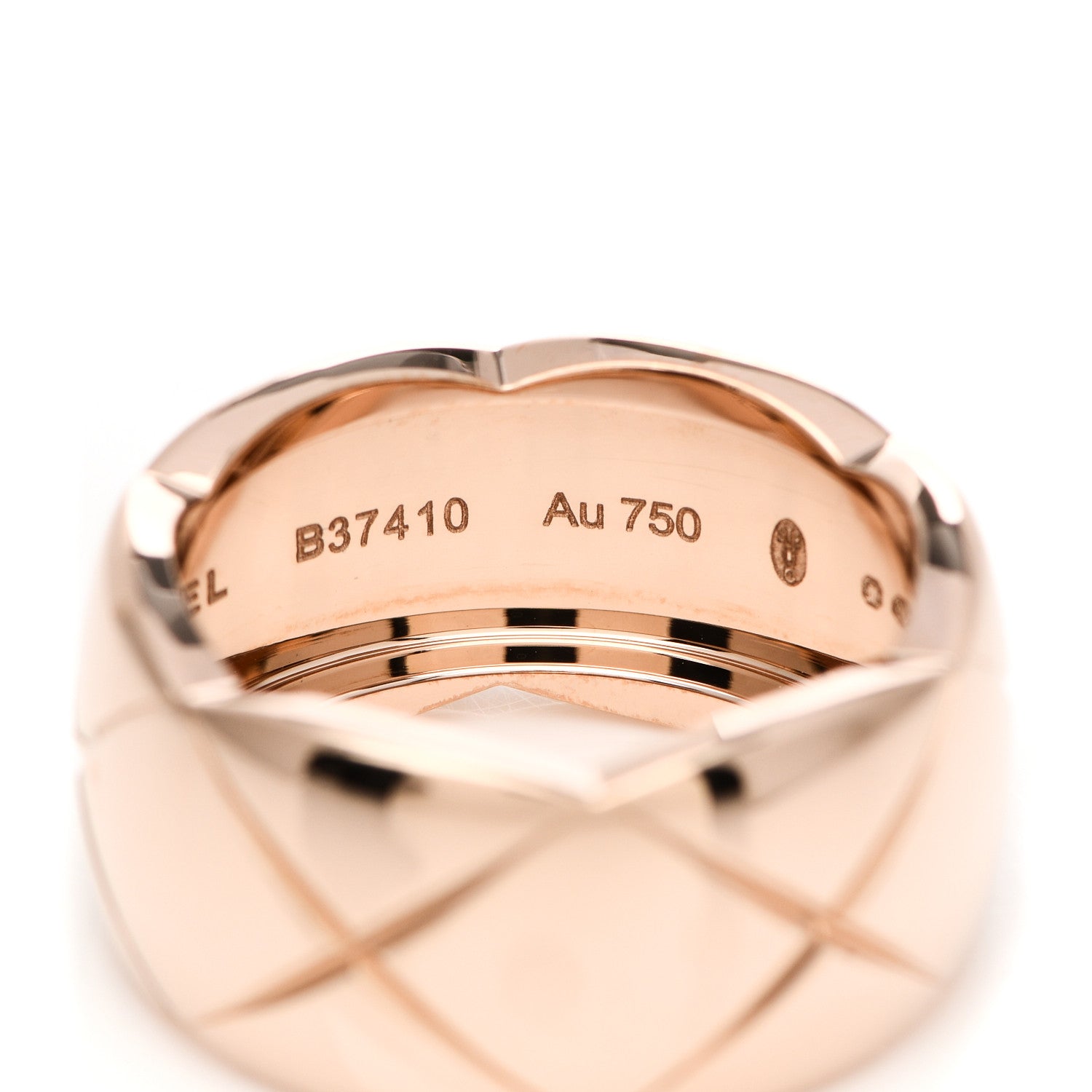 Chanel 18K Beige Gold Large Coco Crush Ring 59 8.75 5 of 6