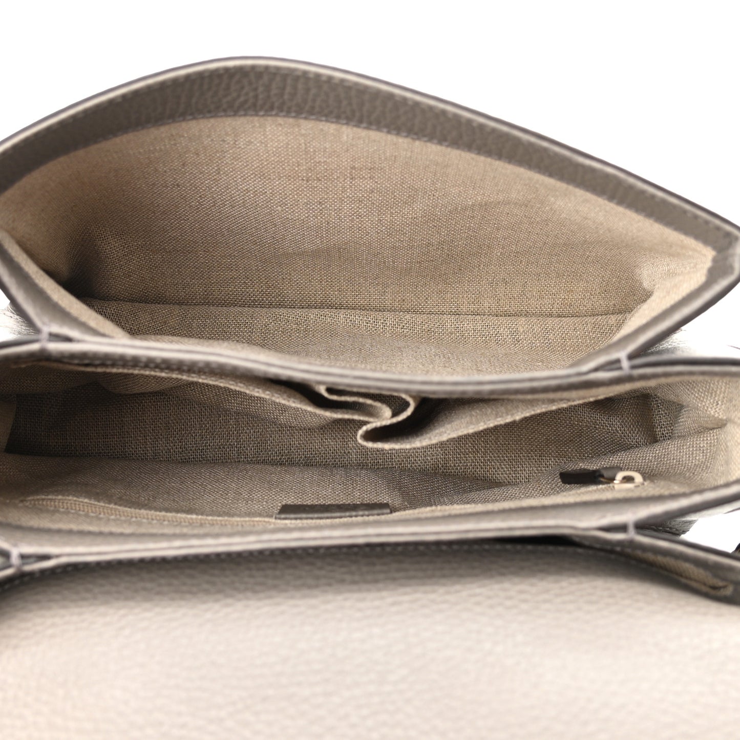 Dollar Calfskin Interlocking G Top Handle Shoulder Bag Loess