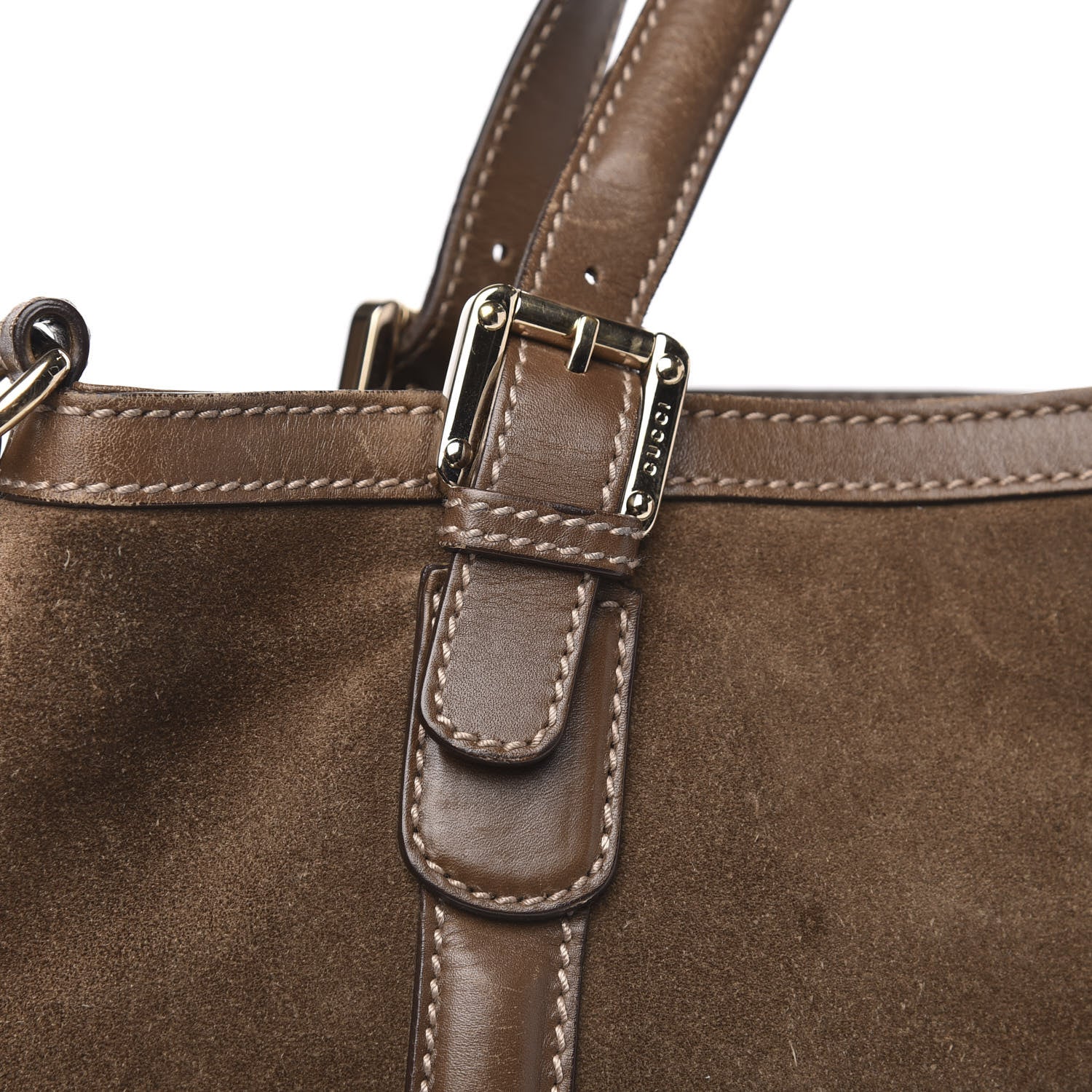 Gucci Suede Medium Britt Tote Brown 13 of 18
