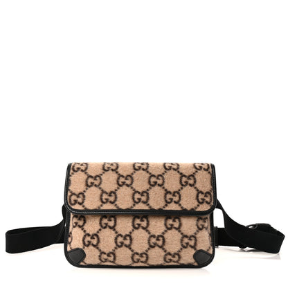 Gucci Covered Wool GG Monogram Slim Belt Bag  Beige 1 of 9