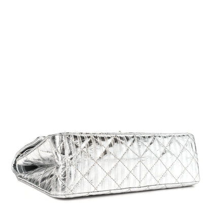 Chanel Striped Calfskin 2.55 Reissue 226 Flap Silver 4 of 7