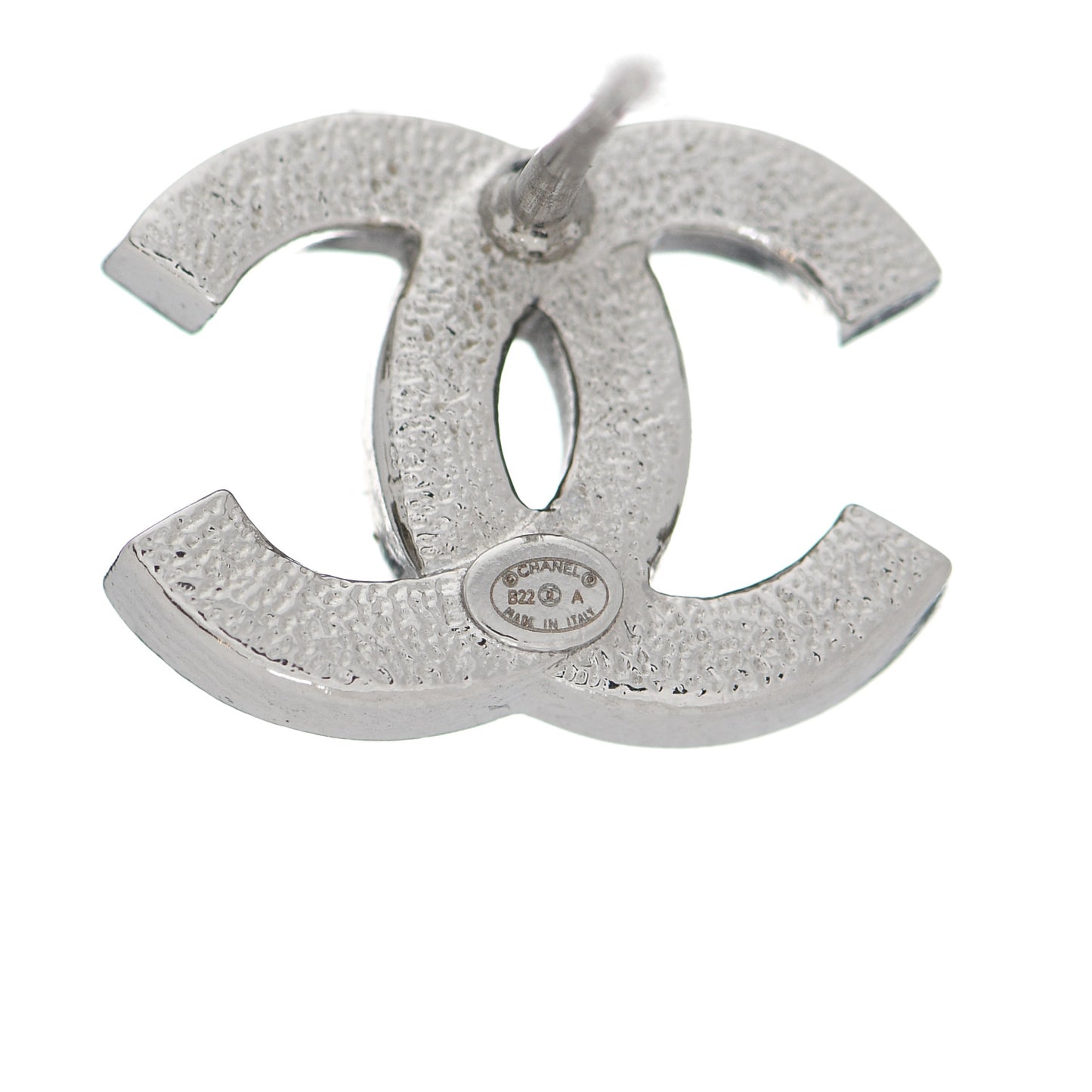 Crystal CC Earrings Silver Black