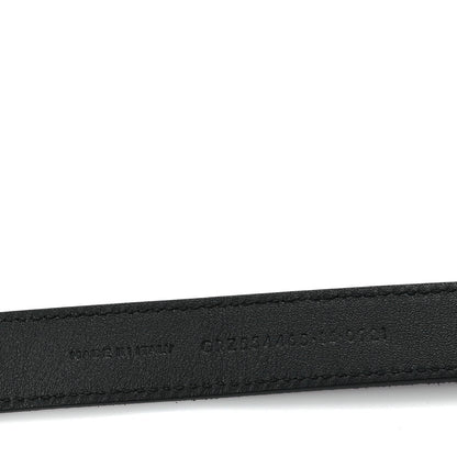 Saint Laurent Suede Calfskin Monogram Square Buckle Belt 85 34 Black 4 of 5